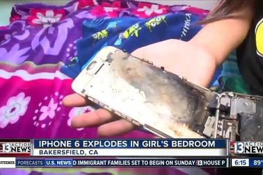 iPhone 6 bất ngờ bốc cháy trên tay bé gái 11 tuổi