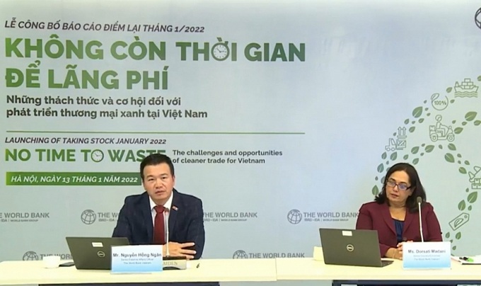 Đại diện của WB tại lễ công bố báo cáo điểm lại tháng 1/2022.