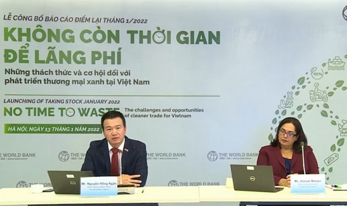 Đại diện của WB tại lễ công bố báo cáo điểm lại tháng 1/2022. 