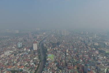 Bầu trời khu vực Hà Nội có chỉ số không khí cảnh báo khẩn cấp về sức khỏe