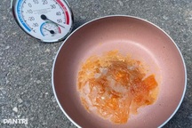 Nhiệt độ mặt đường ở Hà Nội 53 độ C, trứng chín trên chảo không cần lửa