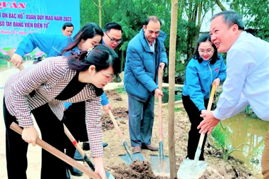 Đoàn Thanh niên huyện Thanh Trì hưởng ứng "Tết trồng cây nhớ ơn Bác Hồ"