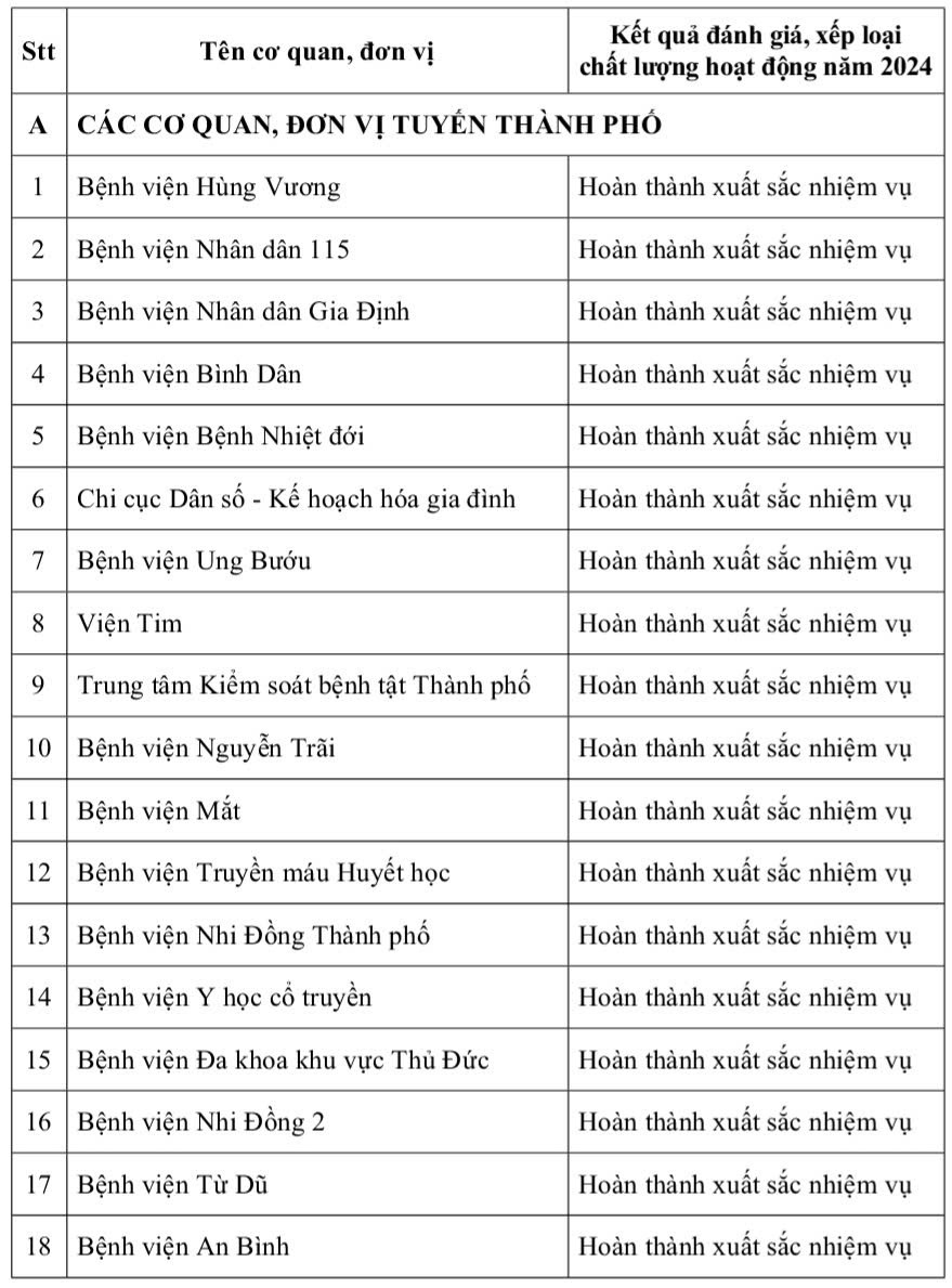 Um instituto público na Cidade de Ho Chi Minh não foi avaliado como tendo concluído suas tarefas em 2024-2 Một viện công ở TPHCM không được đánh giá hoàn thành nhiệm vụ năm 2024 - 2