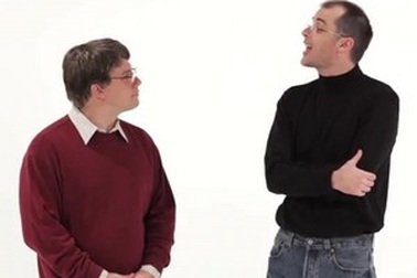 Xem Bill Gates “đọ tài hát rap” với Steve Jobs