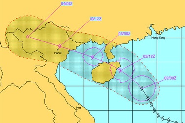 Bão số 5 áp sát ven biển Quảng Ninh- Nam Định - Hải Phòng
