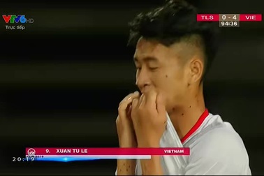 Xuân Tú ấn định chiến thắng 4-0 cho U22 Việt Nam trước U22 Timor Leste