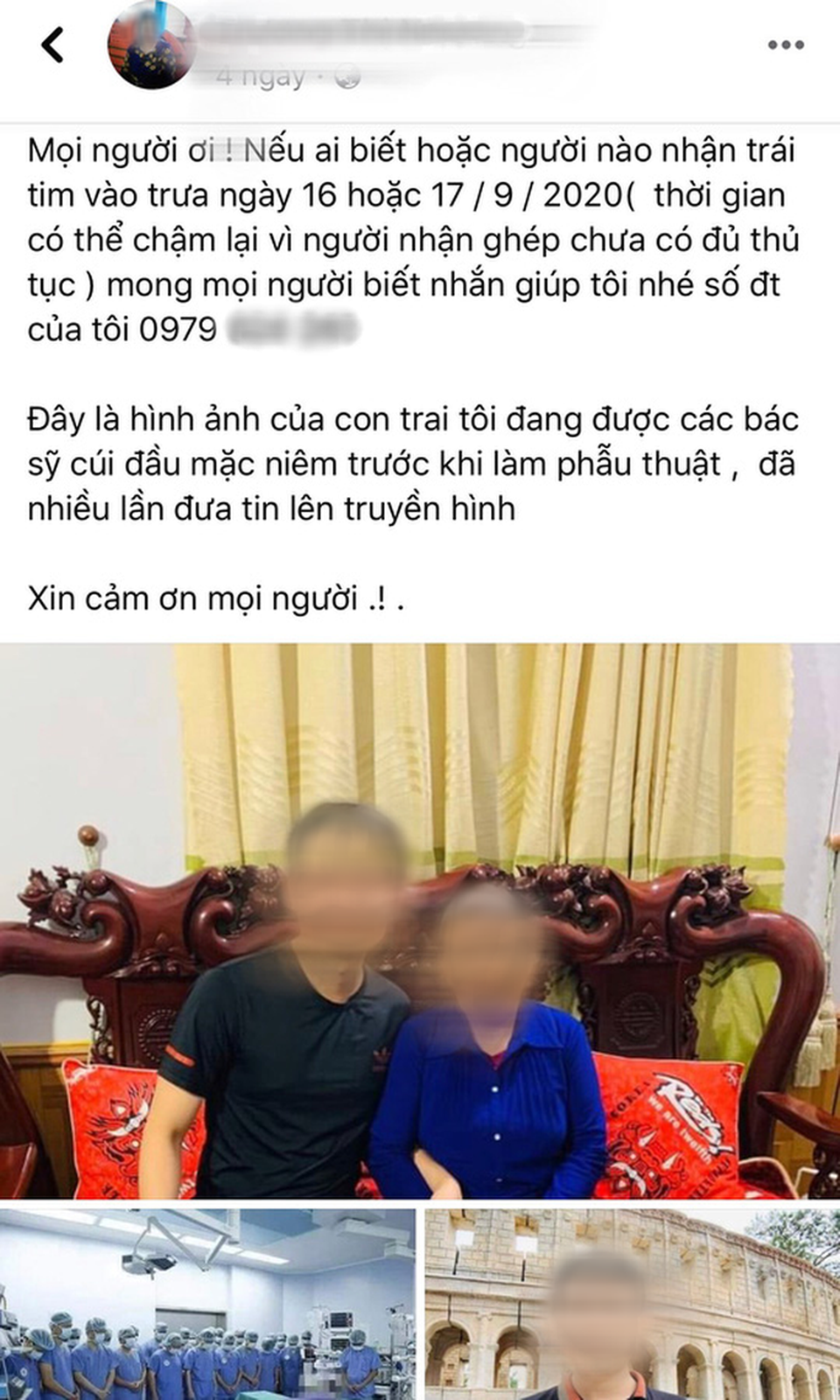 Gia đình người hiến tim muốn tìm người được ghép tim: Giám đốc BV Việt Đức nói gì? - 1 Gia đình người hiến tim muốn tìm người được ghép tim: Giám đốc BV Việt Đức nói gì? - 1