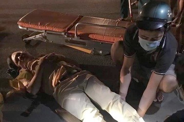 CSGT và dân quân bị tông gãy chân trong lúc ngăn "quái xế"