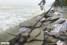 Dự án kè biển hơn 40 tỷ đồng bị sóng đánh hư hỏng
