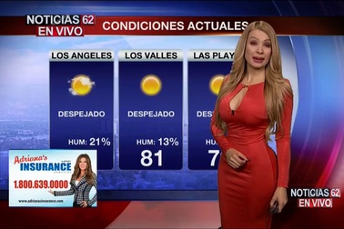 Janice Villagran dẫn bản tin thời tiết