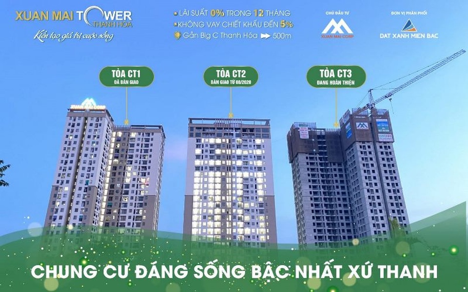 Hơn 700 căn hộ chung cư Xuân Mai Tower Thanh Hóa đã có chủ sở hữu - 1 Hơn 700 căn hộ chung cư Xuân Mai Tower Thanh Hóa đã có chủ sở hữu - 1