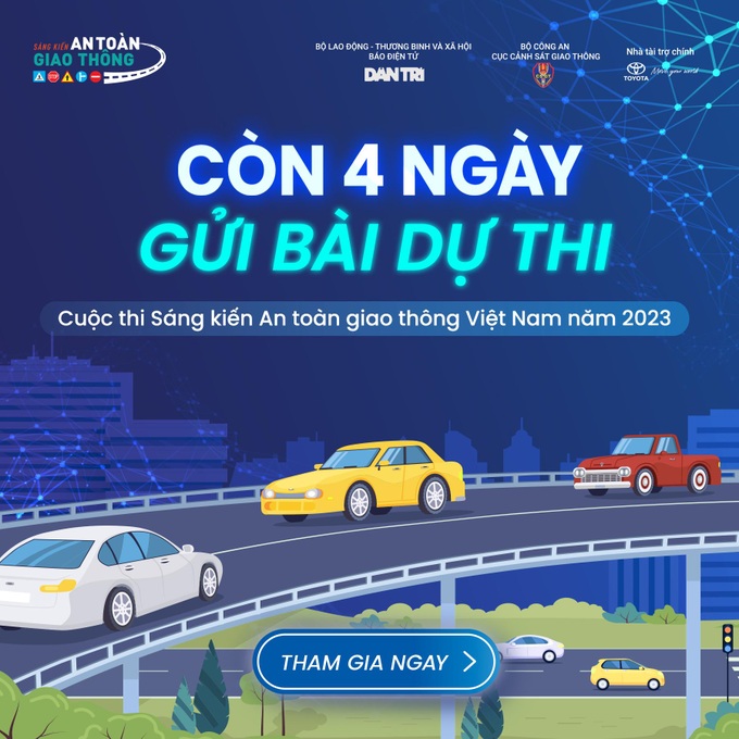 Còn 4 ngày nữa sẽ ngừng nhận bài thi Sáng kiến An toàn giao thông - 1