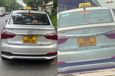 Lái xe taxi "hô biến" biển số 30E thành 30F