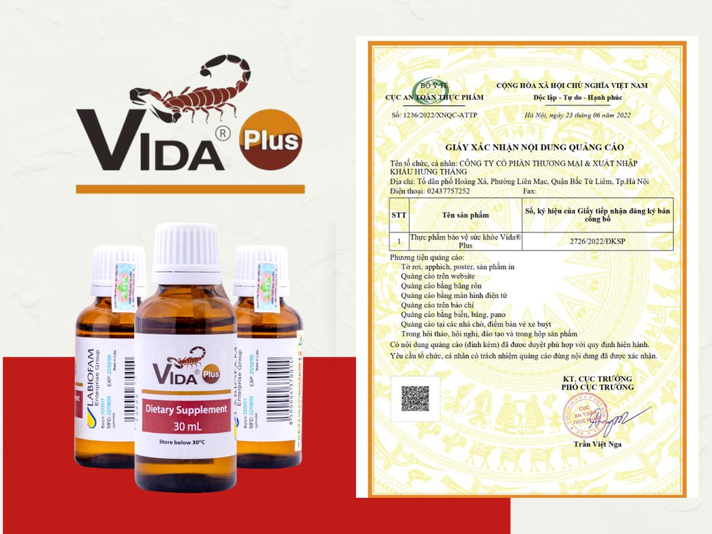 Thực phẩm bảo vệ sức khỏe Vida Plus hỗ trợ cải thiện thể trạng cho