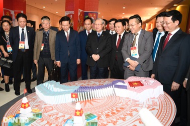 Toàn cảnh bên trong nơi tổ chức Đại hội Đảng lần thứ XIII