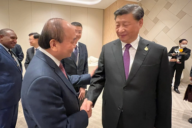 Chủ tịch nước Nguyễn Xuân Phúc gặp Tổng Bí thư, Chủ tịch Trung Quốc Tập Cận Bình