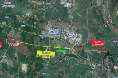 Dự án cải tạo, nâng cấp đường TL 286 đoạn Đông Yên - thị trấn Chờ chính thức khởi công