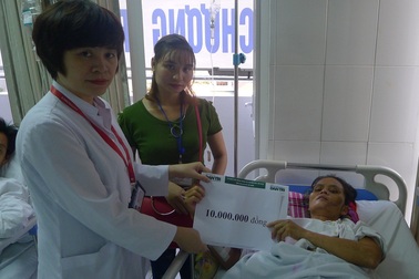 Quỹ Nhân ái hỗ trợ nóng 10 triệu đồng đến chị Hà Thị Phiếu