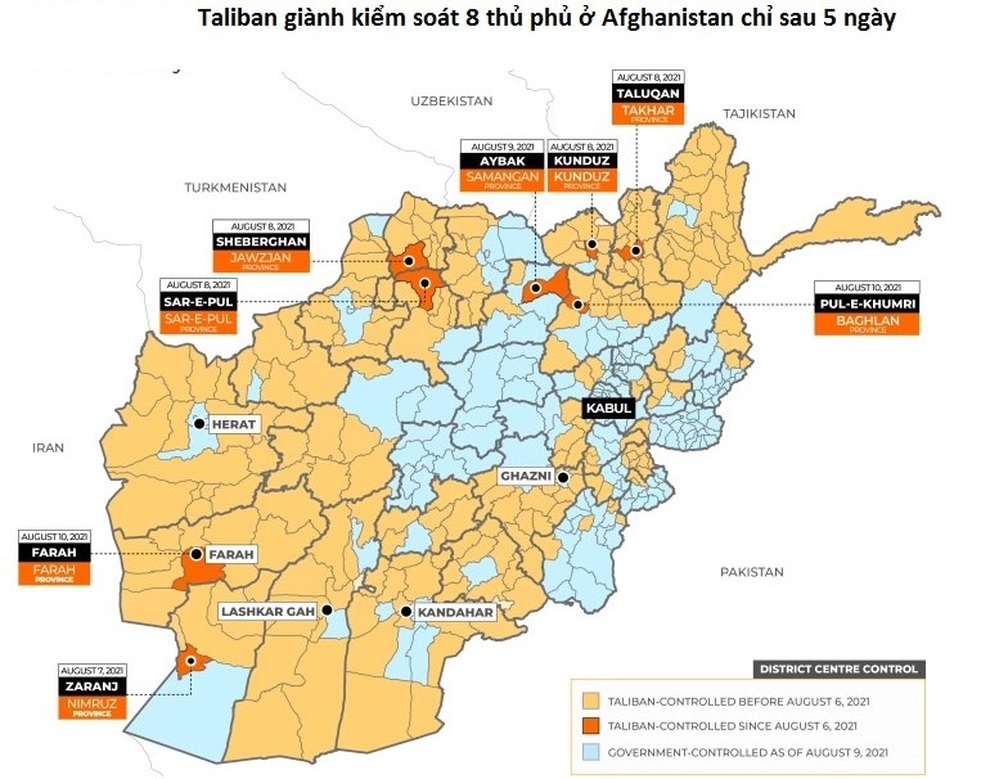 Taliban kiểm soát 65% lãnh thổ Afghanistan, Mỹ nói Afghanistan phải tự lo - 2 Taliban kiểm soát 65% lãnh thổ Afghanistan, Mỹ nói Afghanistan phải tự lo - 2