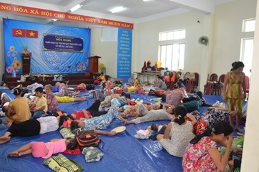 Sóng gió bắt đầu nổi lên trên biển Cần Giờ 