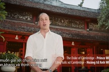 Hoàng tử Anh William chúc Tết người dân Việt Nam