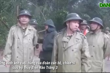 Những hình ảnh cuối cùng của đoàn cán bộ, chiến sĩ cứu hộ Rào Trăng