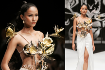 H'Hen Niê mặc áo mạ vàng 24K, Kỳ Duyên - Hà Anh diện váy cắt xẻ táo bạo