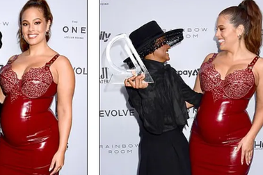 Ashley Graham bế bụng bầu dự sự kiện