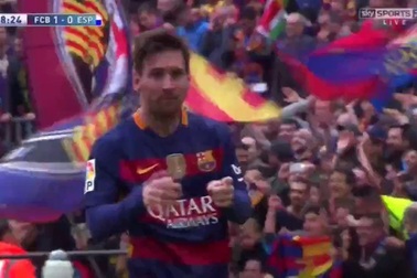 Messi sút phạt tuyệt đẹp giúp Barca dẫn Espanyol 1-0