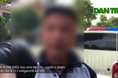 Hà Nội: Nam sinh cấp 3 uống rượu rồi đi xe máy đến trường