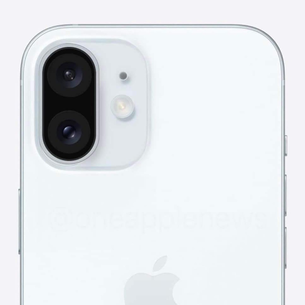 Ảnh bị rò rỉ cho thấy iPhone 16 và 16 Plus sẽ có cụm camera liền mạch (Ảnh: Twitter).