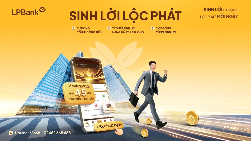 Sinh lời Lộc Phát 2.0: Tài khoản thanh toán có lợi suất tới 4,5%/năm - 1 Sinh lời Lộc Phát 2.0: Tài khoản thanh toán có lợi suất tới 4,5%/năm - 1