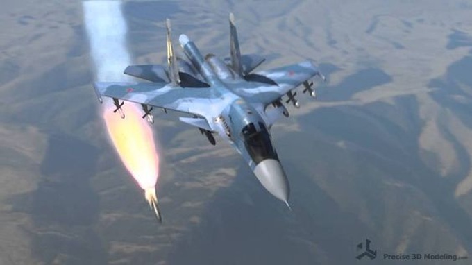 Su-34 Nga phóng tên lửa Kh-35.