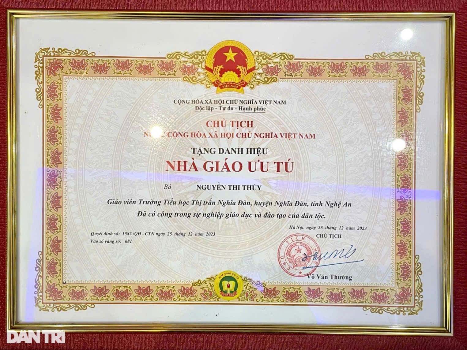 Gândurile unei profesoare decorate cu titlul de Profesoară Excelentă din partea Președintelui - 4 Tâm tư nữ giáo viên được Chủ tịch nước phong tặng danh hiệu Nhà giáo ưu tú - 4