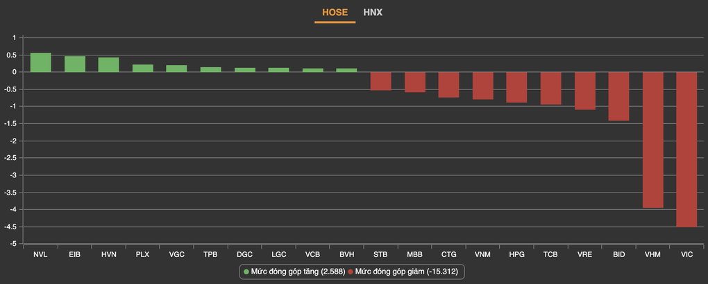 Nhiều cổ phiếu lớn giảm sâu, chứng khoán rơi gần 20 điểm - 2