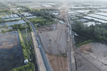 Hình hài điểm cuối cao tốc Bắc - Nam phía Đông ở Cà Mau