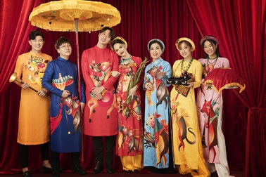 NSND Kim Xuân dàn nghệ sĩ trẻ diện áo dài “Đám cưới chuột” đón Tết