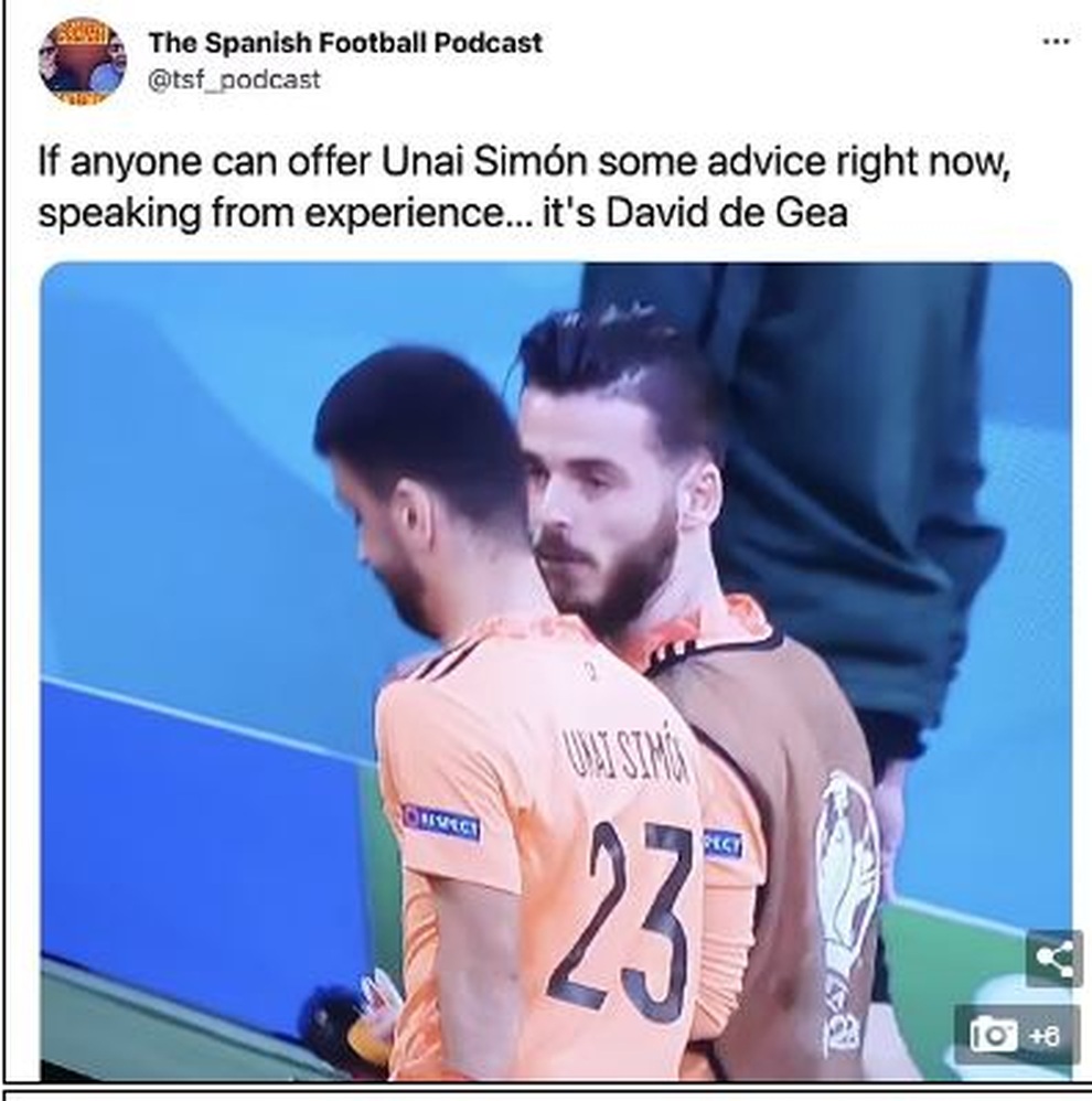 Thủ thành Tây Ban Nha bị chế giễu tràn ngập mạng xã hội sau sai lầm khó tin - 4 Thủ thành Tây Ban Nha bị chế giễu tràn ngập mạng xã hội sau sai lầm khó tin - 4