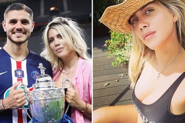 Bà xã Icardi khoe dáng nóng bỏng trong phòng tập