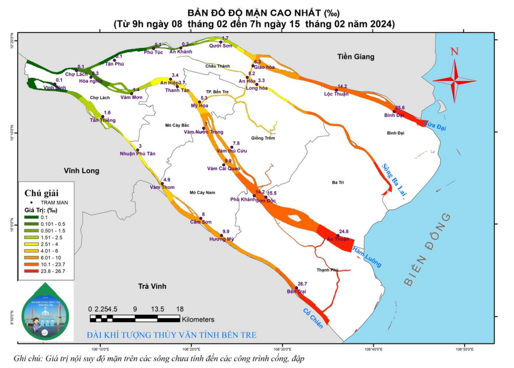 Hạn mặn gay gắt, người dân phải mua nước ngọt 100.000 đồng/m3 - 1