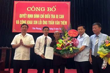 Công khai xin lỗi cụ ông 2 lần bị kết án tử