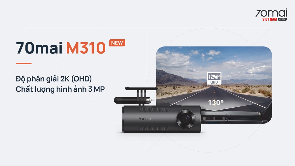 70mai ra mắt camera hành trình M310 ghi hình 2K thế hệ mới - 2 70mai ra mắt camera hành trình M310 ghi hình 2K thế hệ mới - 2
