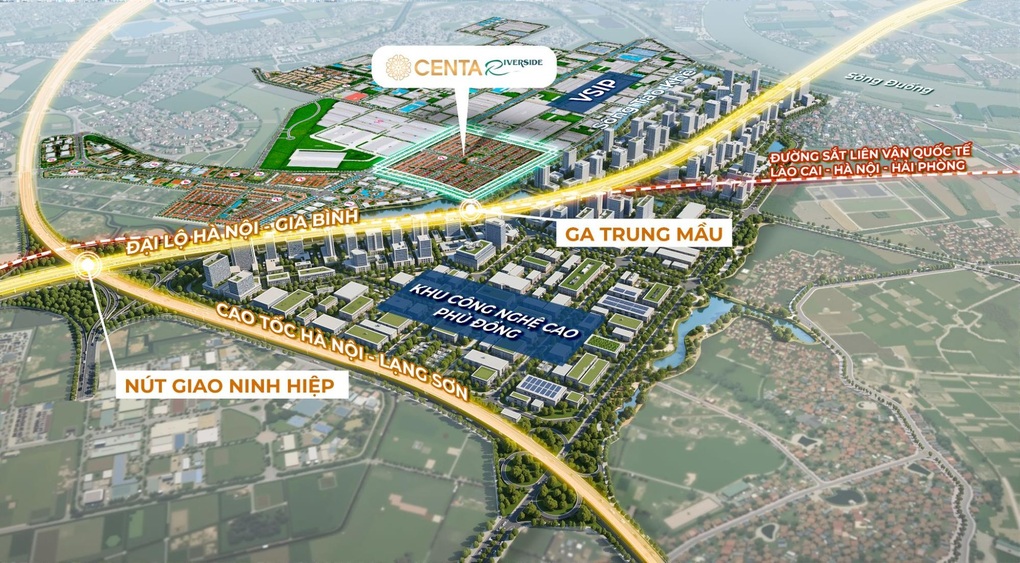 Centa Riverside - đô thị tiêu chuẩn quốc tế cho chuyên gia khu công nghệ cao Phù Đổng - 3 Centa Riverside - đô thị tiêu chuẩn quốc tế cho chuyên gia khu công nghệ cao Phù Đổng - 3