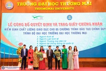 5 chương trình đào tạo của ĐH Thương Mại nhận giấy chứng nhận kiểm định