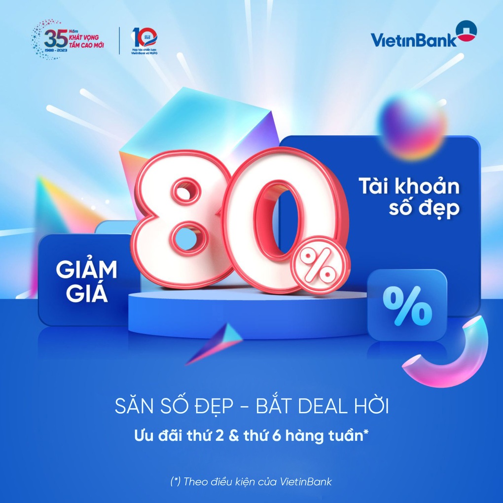 VietinBank giảm mạnh phí dịch vụ tài khoản số đẹp và Alias - 1 VietinBank giảm mạnh phí dịch vụ tài khoản số đẹp và Alias - 1