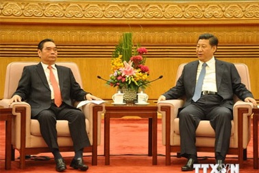 Đặc phái viên Lê Hồng Anh hội kiến Tổng bí thư Trung Quốc Tập Cận Bình 