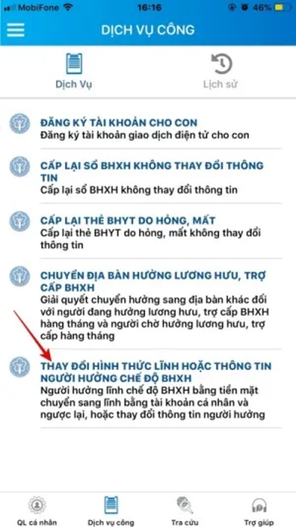 Hướng dẫn nhận lương hưu qua tài khoản VssID và Cổng dịch vụ công Quốc gia - 2 Hướng dẫn nhận lương hưu qua tài khoản VssID và Cổng dịch vụ công Quốc gia - 2