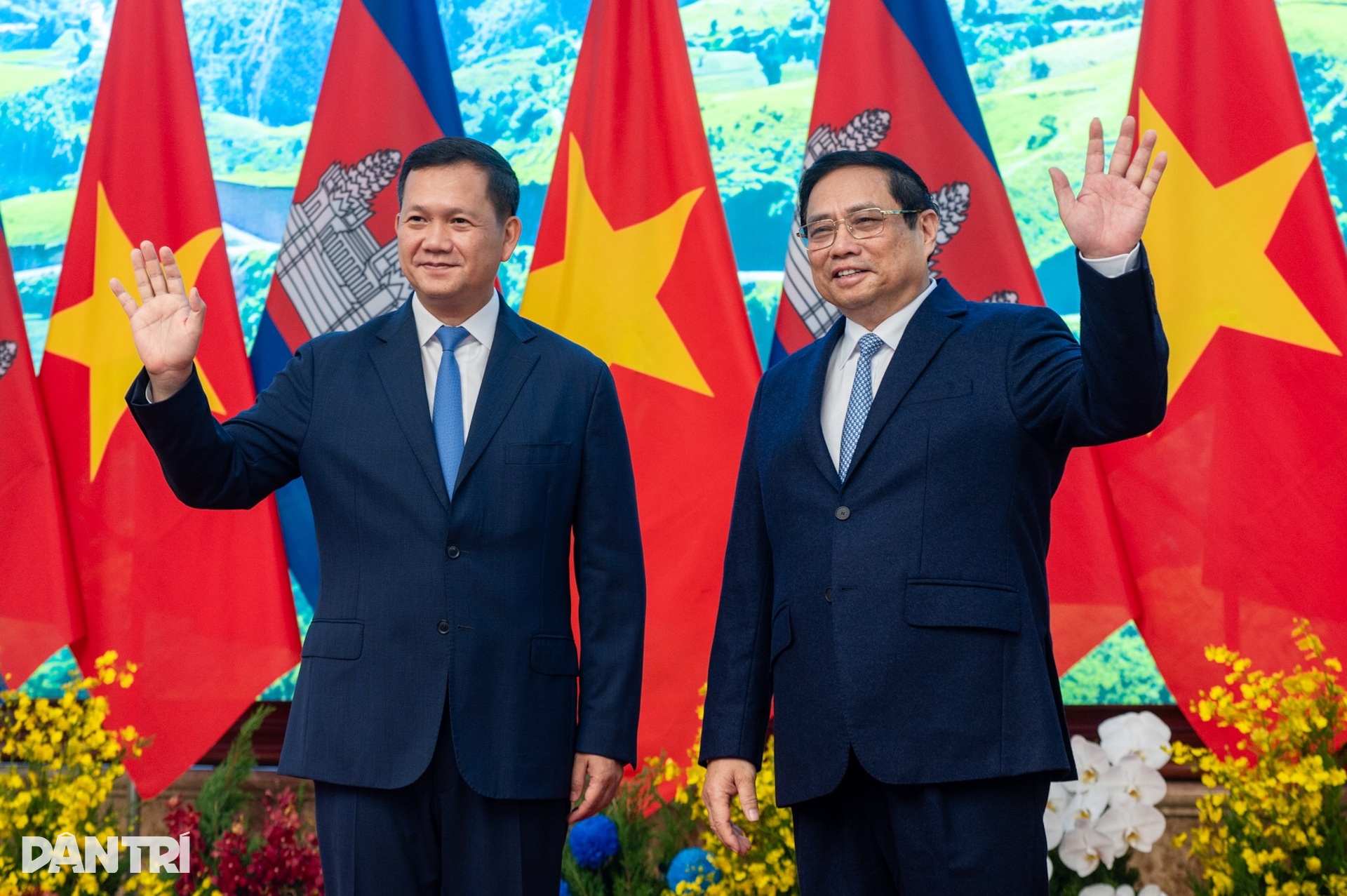 Thủ tướng Phạm Minh Chính chủ trì lễ đón Thủ tướng Campuchia thăm Việt Nam - 8 Thủ tướng Phạm Minh Chính chủ trì lễ đón Thủ tướng Campuchia thăm Việt Nam - 8