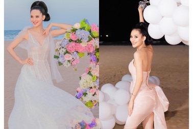 Sinh nhật sang chảnh bên bờ biển của người đẹp Hoa hậu Hoàn vũ