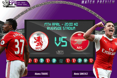 Middlesbrough - Arsenal: Trong cơn khát điểm